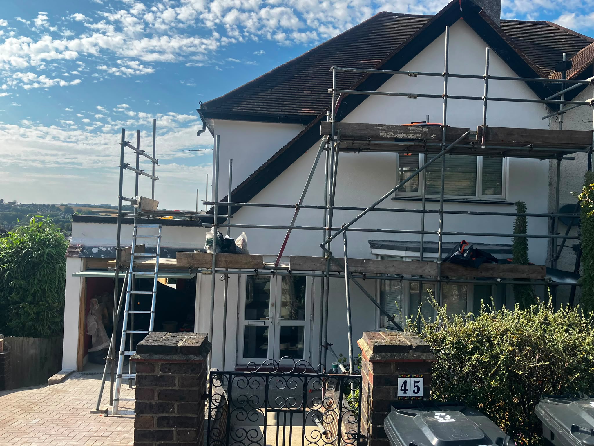 Recently completed plastering project